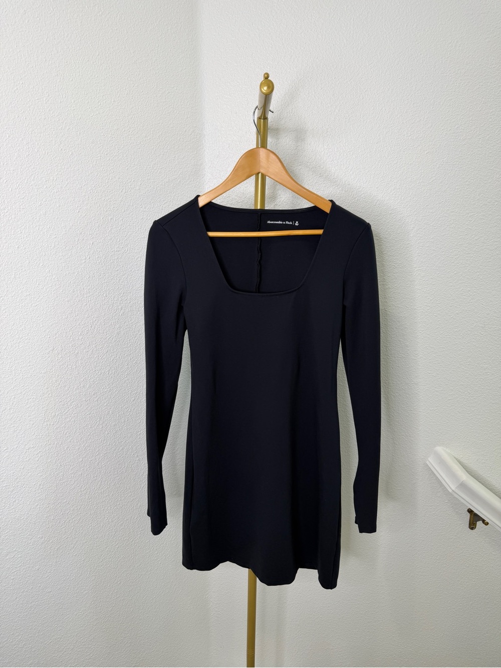 Abercrombie & Fitch Split Cuff Ponte Squareneck Mini Dress M